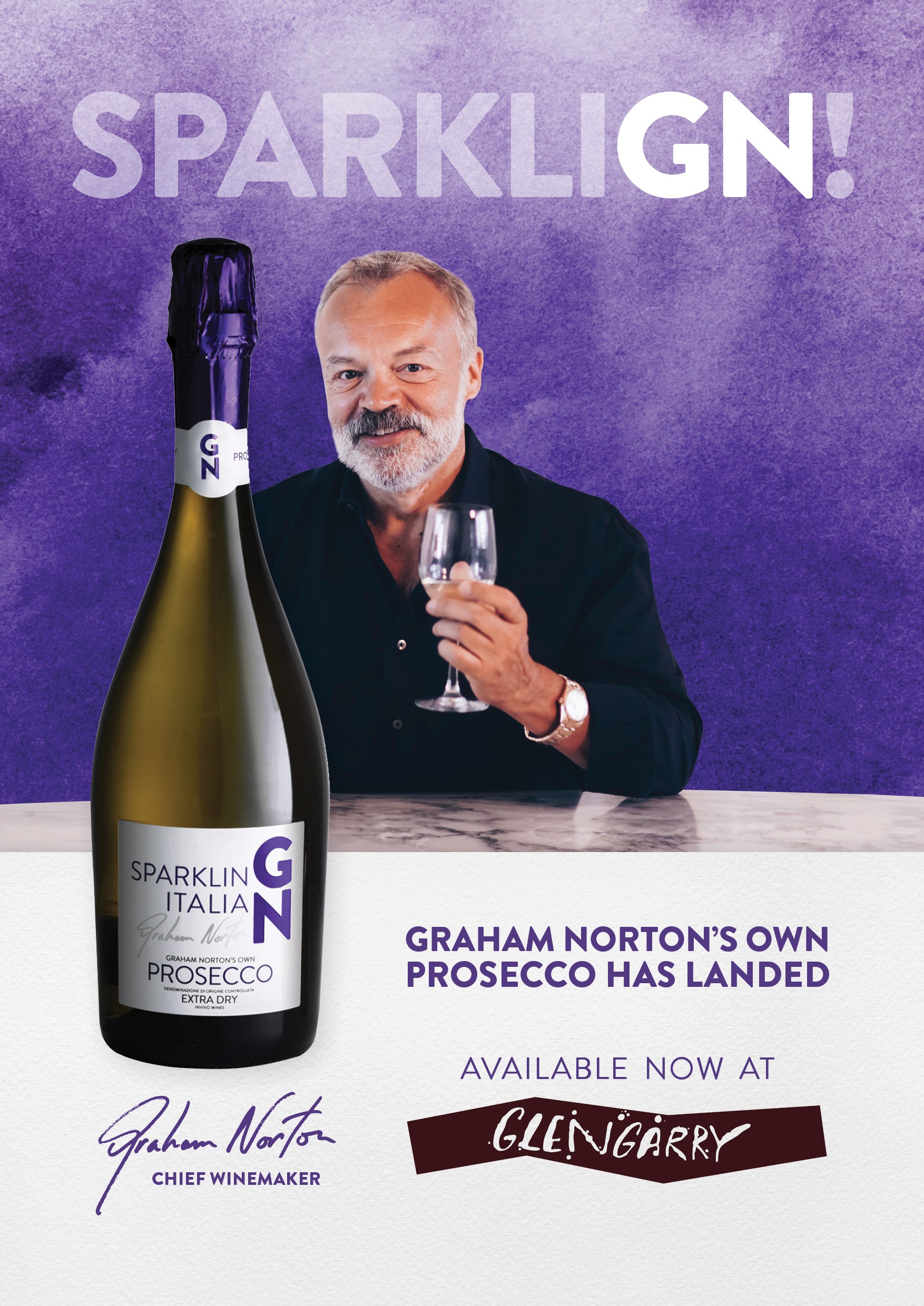 Get your Graham Norton Prosecco at Glengarry Wines! – Invivo